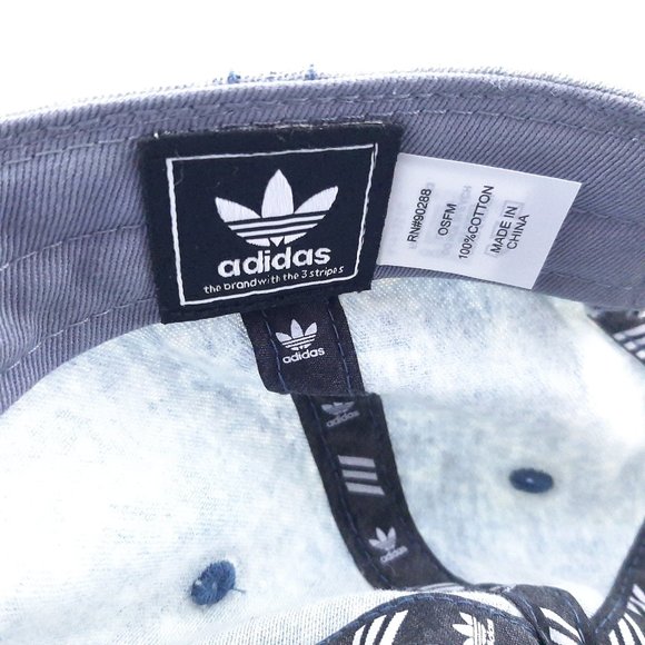 Adidas Washed Faded Denim Look Baseball Hat Cap Relaxed fit - Picture 8 of 8
